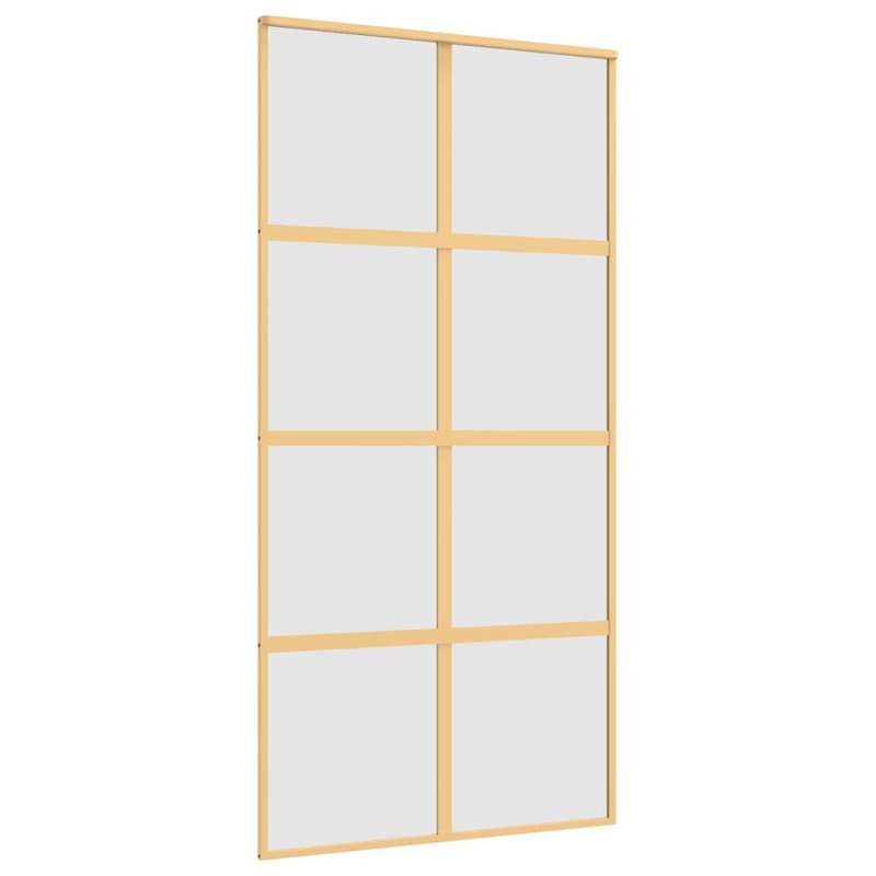 Bucknell Sliding Door, 102.5cm W x 205cm H, Gold/Light Gray