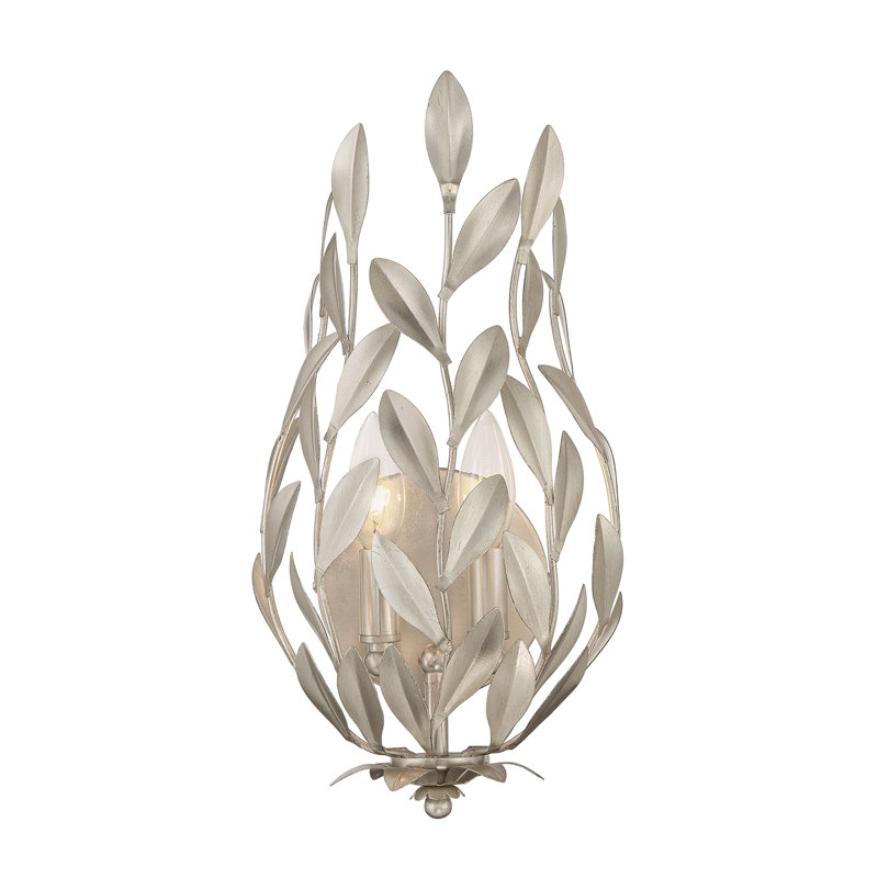 Iya 2 Light Matte Sconce, Silver