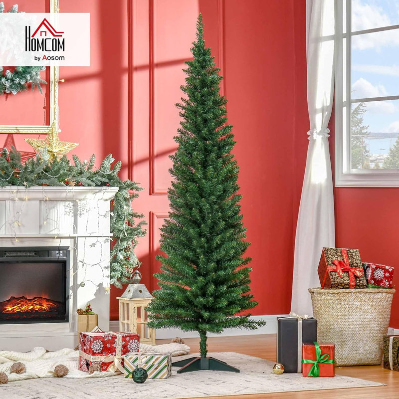 Arbre de Noël artificiel 6 pi avec 390 branches réalistes et support en plastique