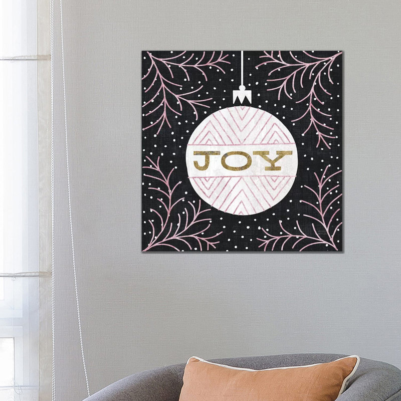 Jolly Holiday Ornaments Joy Metallic by Michael Mullan - Wrapped Canvas Gallery-Wrapped Canvas Giclée