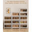 Bacs de rangement empilables avec couvercles, organisateurs de garde-robe 86QT et rangement avec portes et roulettes, très grande armoire de rangement, tiroirs pliables en plastique pour garage de bureau de chambre à coucher, paquet de 4 344QT-128927983