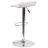 Amp Contemporary Vinyl Adjustable Height Barstool with Quilted Wave Seat-1444476979