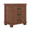 Ensemble de table de chevet rustique en bois massif récupéré à trois tiroirs Rustic