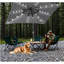 Parasol de patio avec lumières solaires et à DEL, profondeur de 8,8 pi, largeur de 6,7 pi, hauteur de 8,1 pi, inclinaison à bouton-poussoir, conception stable au vent, poteau de 1,5 po alimenté par le soleil, cadre en acier, auvent, pour utilisation dans la cour
