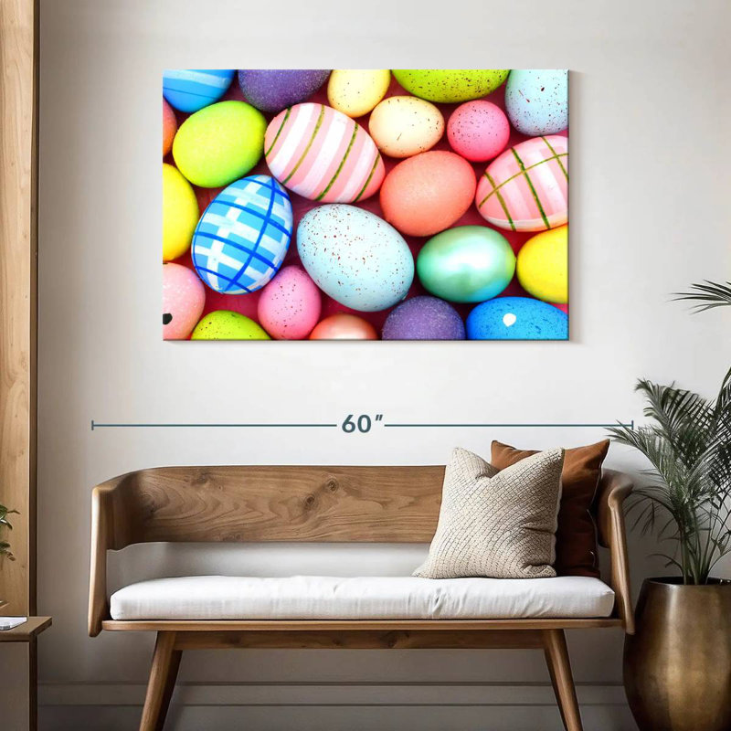 Œufs de Pâques pastel Lelend, H 30 po x l 45 po