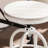 Industrial Swivel Stool In White, Mix, Rustic Seat For Multiple Purposes Whitewashed Stool, Adjustable Feature, Design Bedroom Furnishings