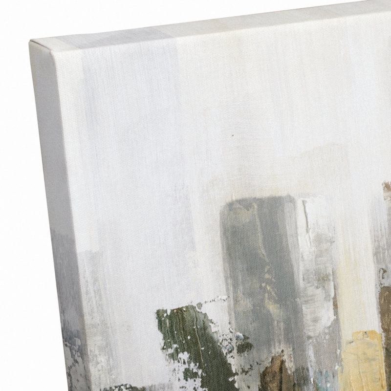 Paysage urbain réfléchissant - Peinture, Toile tendue, H 16 po x l 20 po x P 1,25 po