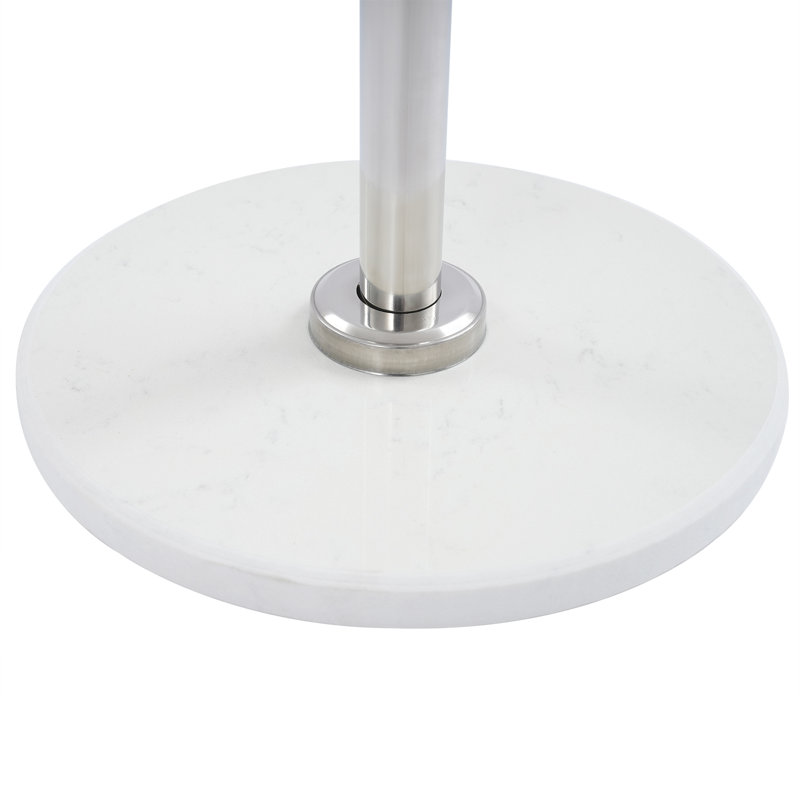 Portemanteau autoportant en acier inoxydable 68,11 po, Blanc / argenté