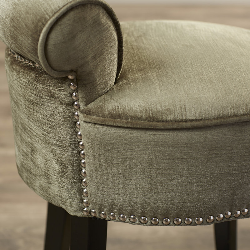 Abordale Solid Wood Accent Stool, Deep Sage
