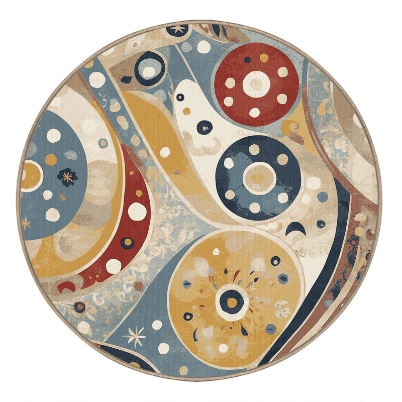 Dynamic Line Rug, Round 6'