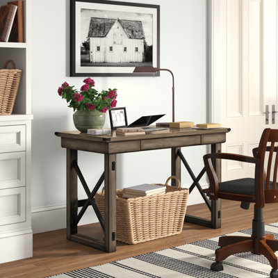 Bondville Solid Wood Base Writing Desk