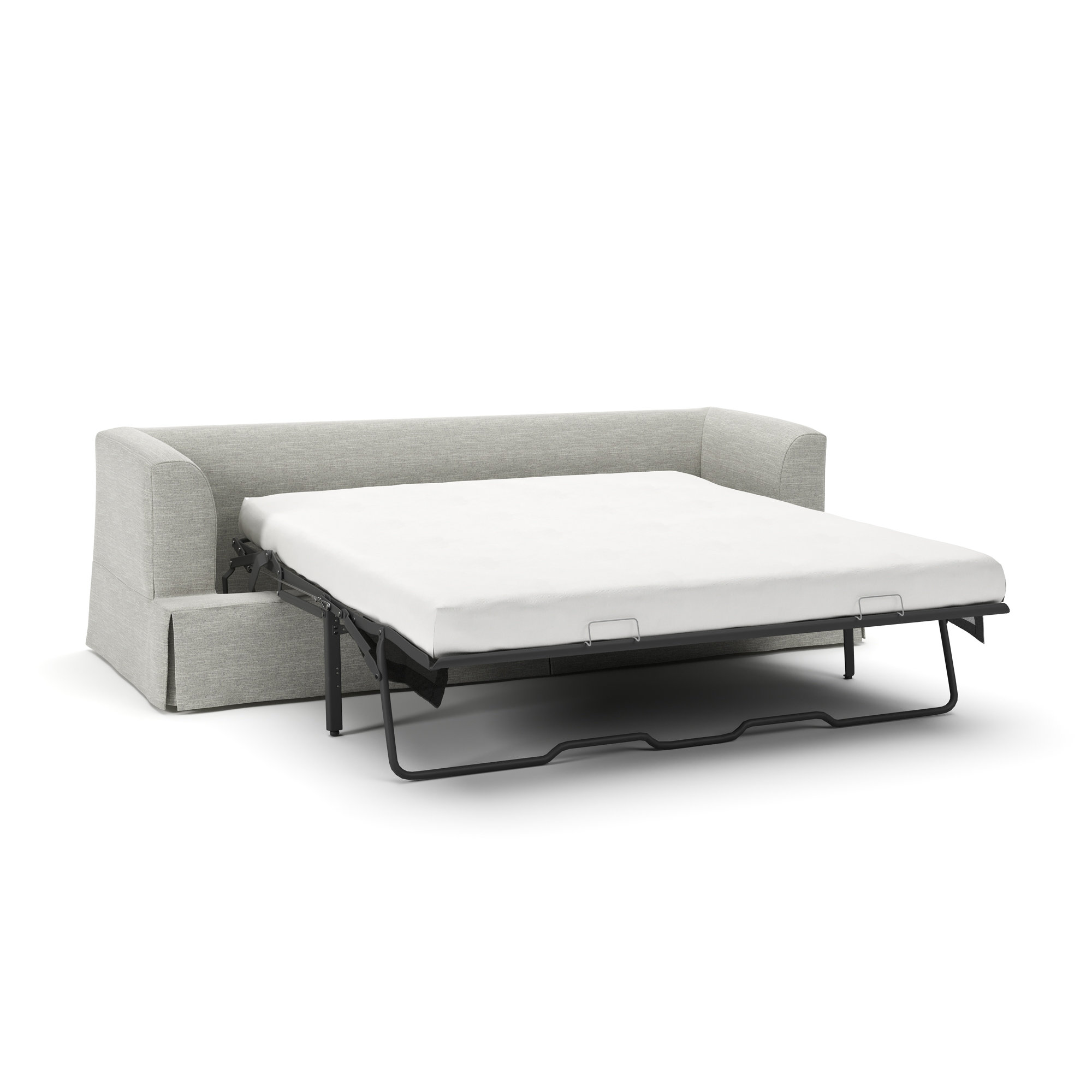 Lucia 92.5'' Upholstered Sleeper Sofa, Beat Ash Performance