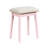 Stylish Pink Vanity Dresser And Stool With Mirror - Bedroom Accent Stool, Convenient Drawer-178760283