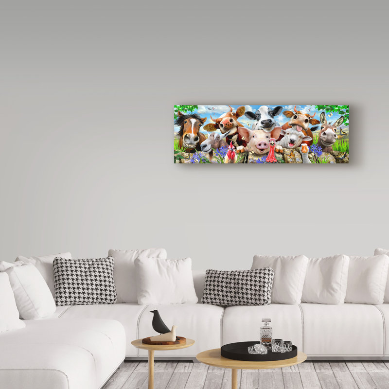 Impression d’art graphique sur toile Goofy Farm portrait par Howard Robinson, H 8 po x l 24 po x P 2 po
