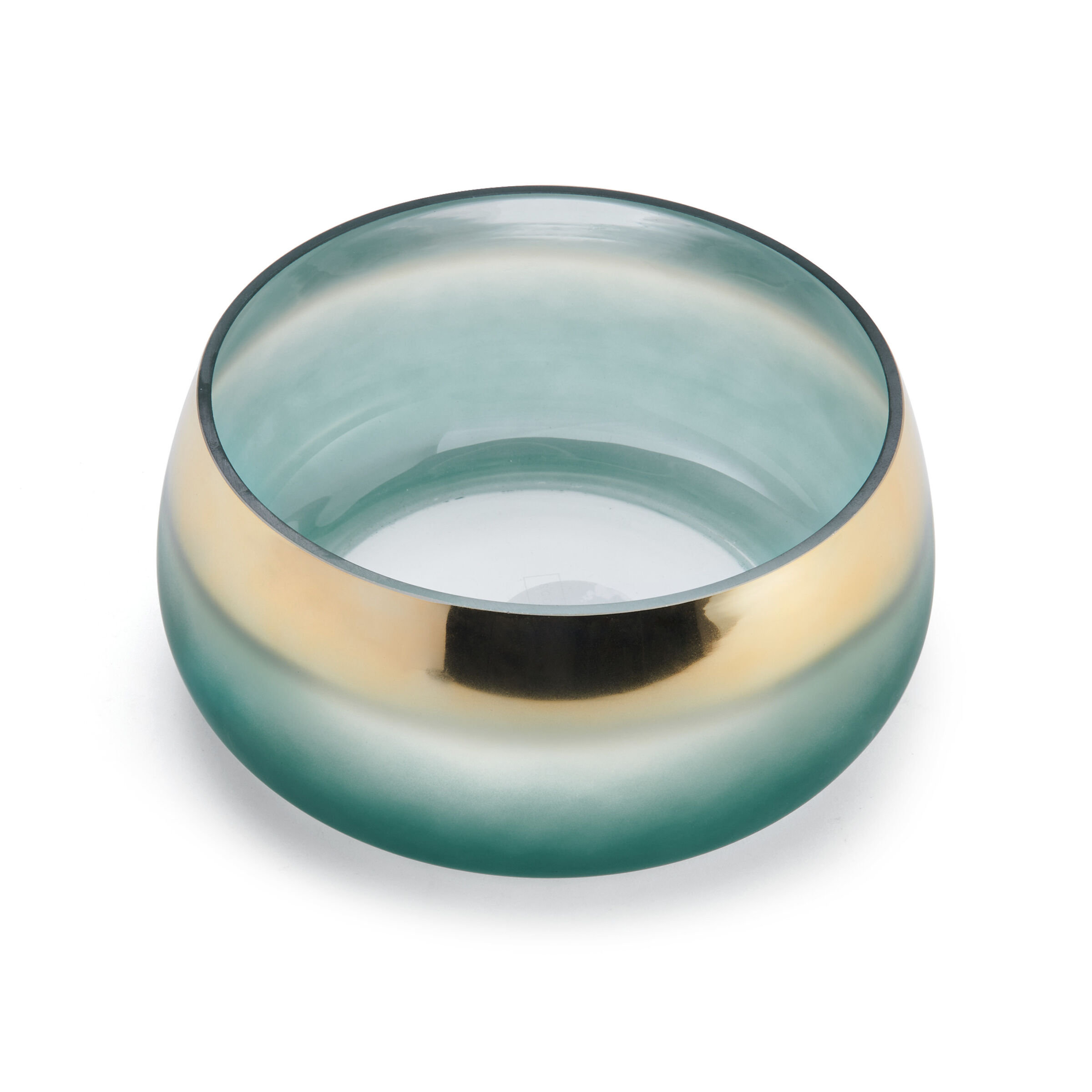 Scott Living Lux Wide Glass Vase, 8Inchby4Inch, Jade Frost