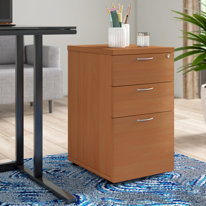 Buariki 40.4cm Wide 3 -Drawer File Cabinet, Beech