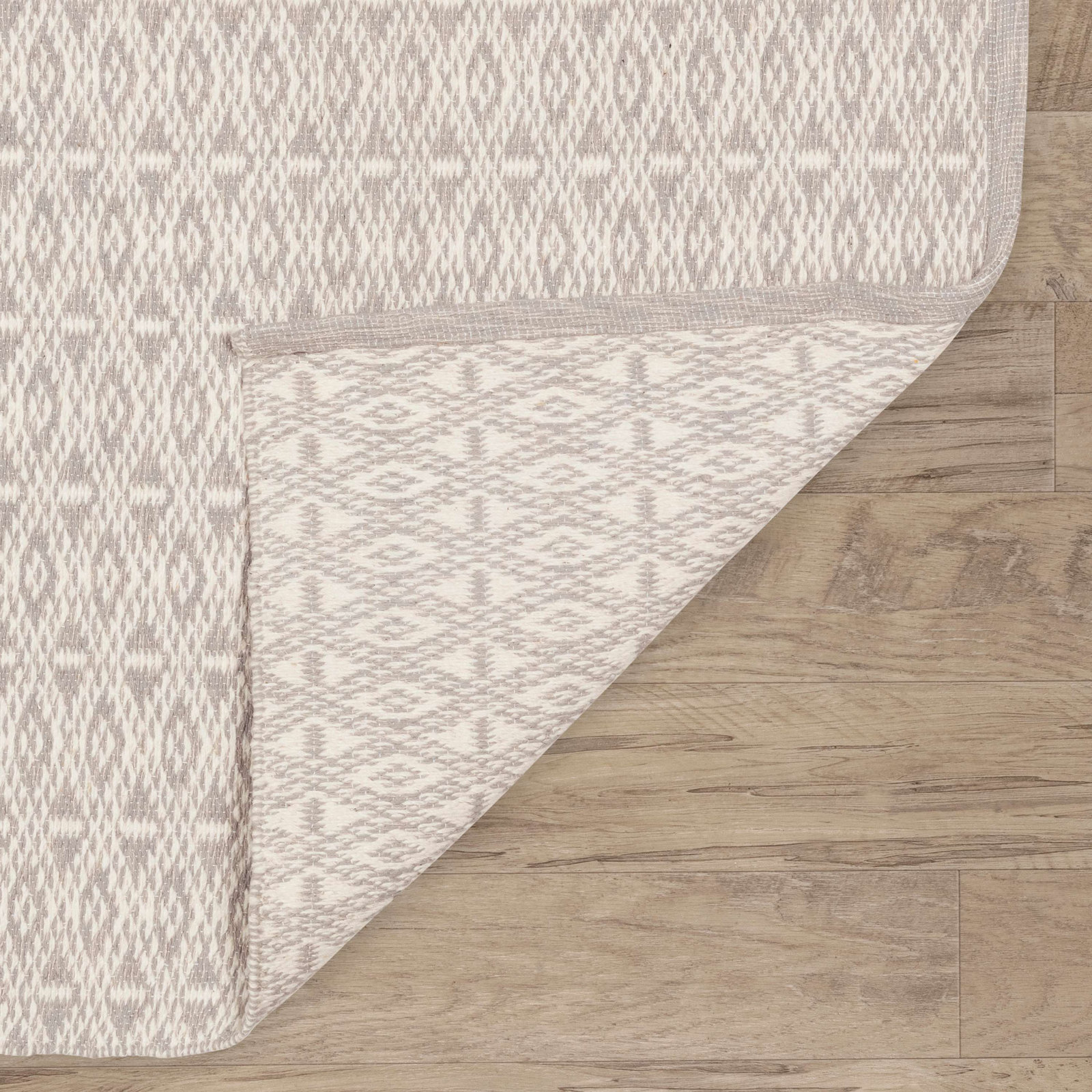 Bare Grey Handwoven Cotton Rug, Runner 2'6" x 8'