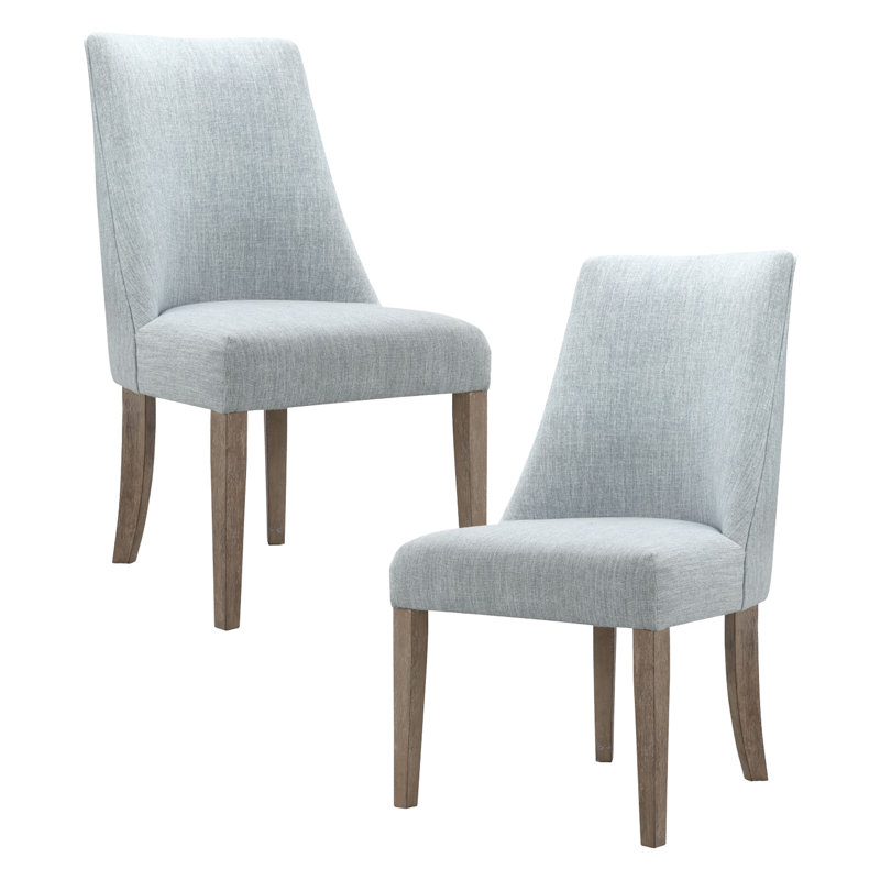 Bedford Martha Stewart Winfield Upholstered Dining Chairs, Light Blue