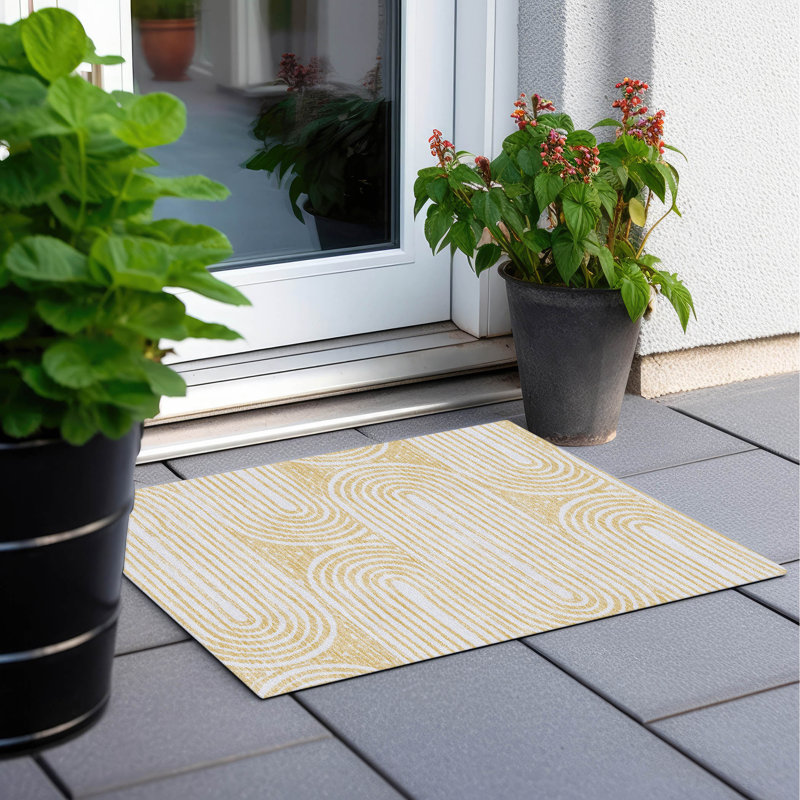 Tapis intérieur / extérieur Kinslee, Rectangle 1 pi 8 po x 2 pi 6 po