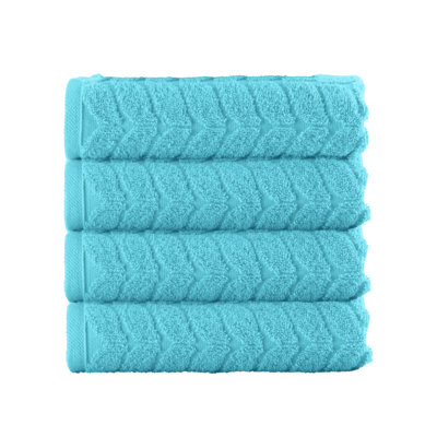 Elegant Comfort 100% Turkish Cotton 4-Piece Hand Towel Set – Soft, Highly Absorbent, Quick Dry Bathroom Towels