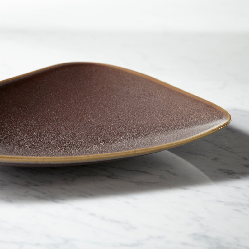 Capri Olive Glaze Decorative Bowl, 2.25" H x 16" W x 12.5" D