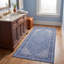 Tapis traditionnel en bouleau, style persan, bleu, gris et crème, lavable à la machine, antidérapant, à poils courts, pour l'intérieur et l'extérieur, adapté aux animaux domestiques, idéal pour le salon, la chambre, la salle à manger, l'entrée, le couloir ou le bureau.-1198294019