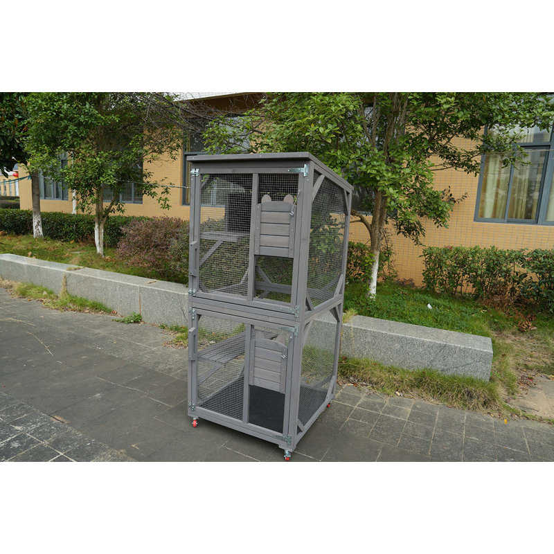 Enclos pour chat intérieur en bois Catio Large