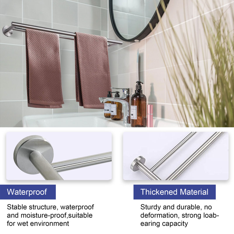 4 - Piece Bathroom Hardware Set, Brushed Nickel