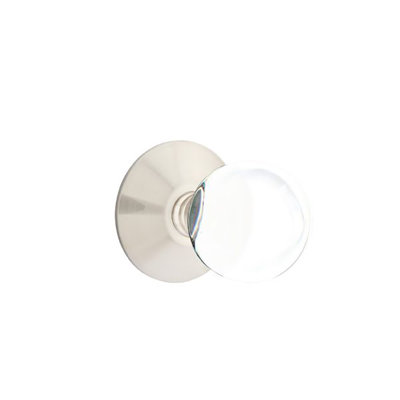 Ensemble de boutons de passage Emtek avec rosette moderne et bouton en verre Bristol