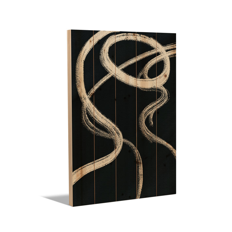 Reproduction d'art mural en bois - femme abstraite par Mambo Art Studio, H 26 po x l 18 po