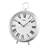 QXG155SLH Traditional Desk Table Clock, Silver-Tone