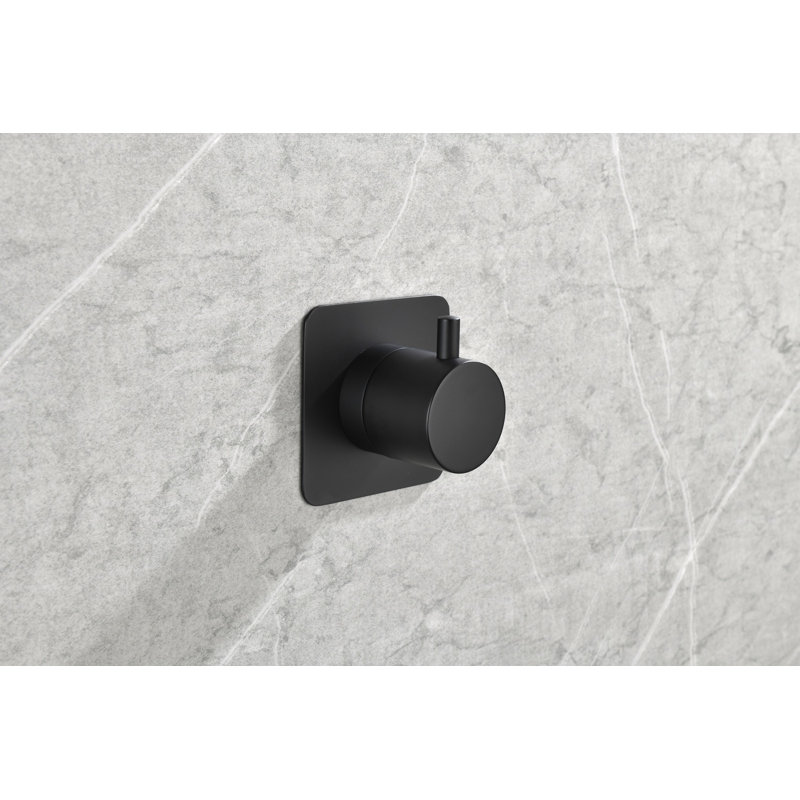 Valve de contrôle de volume 3/4 po en métal coulé - Valve de douche principale à très haut débit 3 pièces avec poignée en laiton réglable et disque en céramique quart de tour