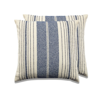 French Stripe Striped Cotton Blend Pillow Cover