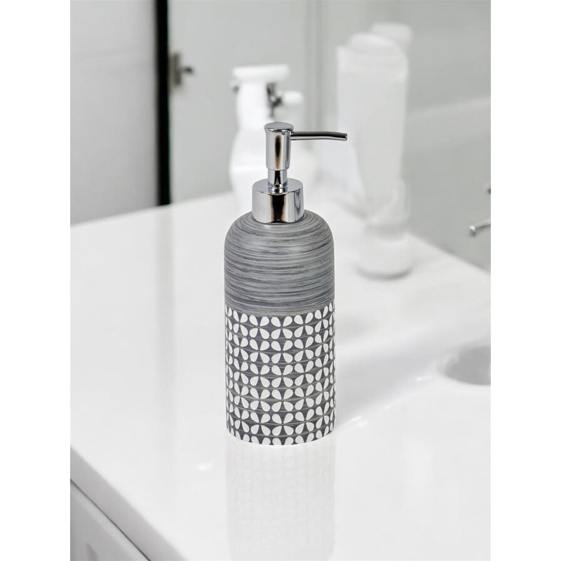 Volga Geometric Grey Liquid Soap Dispenser