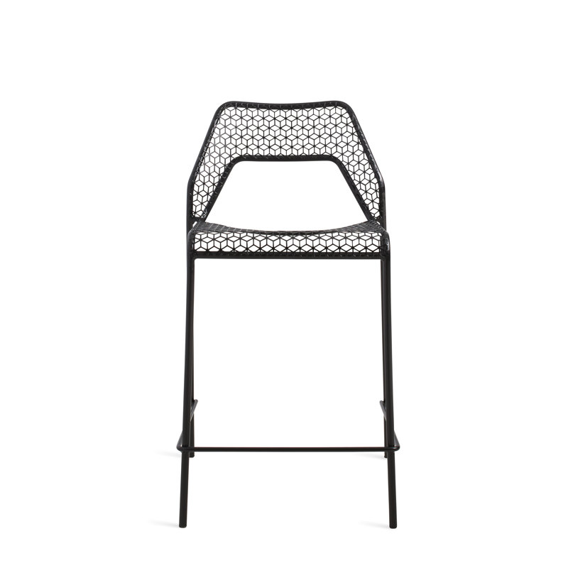 Hot Mesh Outdoor Stool, Black, Counter Stool (24.4" Seat Height)