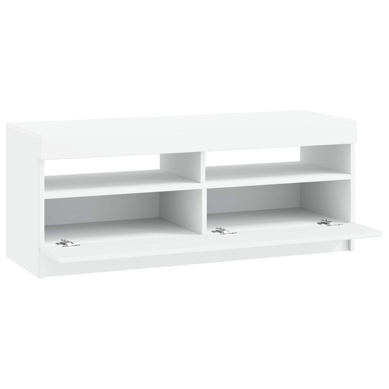 TV Stand, 40cm H x 100cm W x 35cm D, White