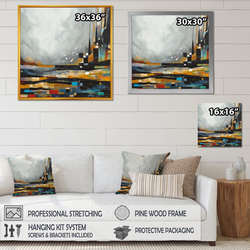 «Beyond Nature I», reproduction d'art sur toile, H 24 po x l 24 po x P 1 po, Cadre flottant doré