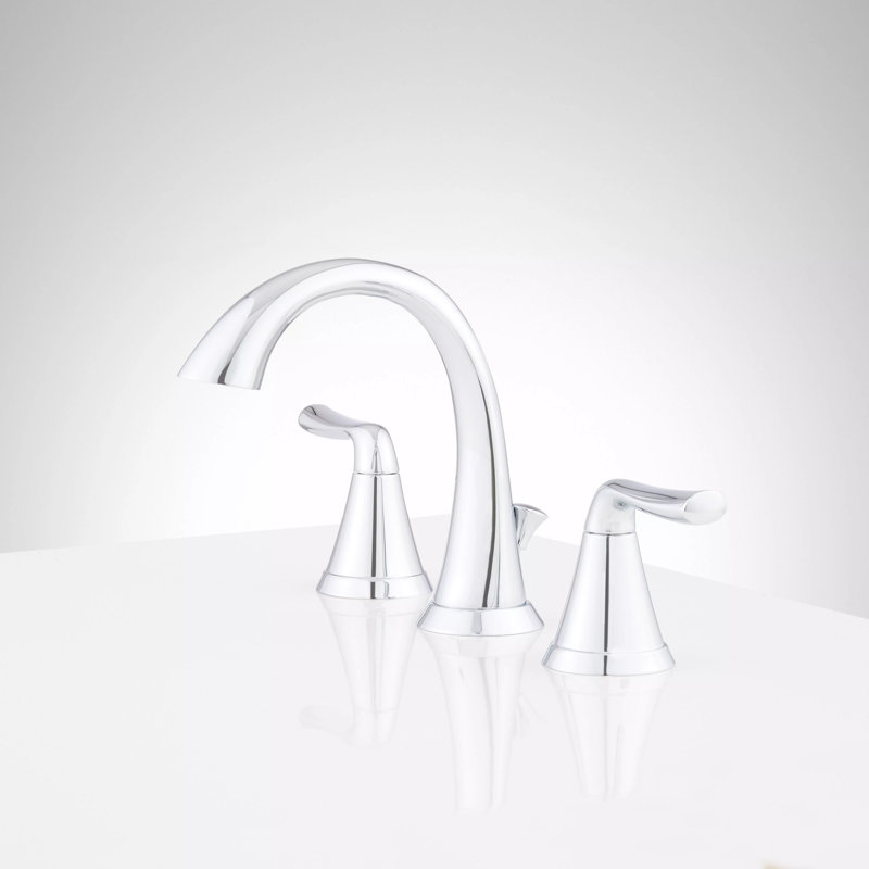Provincetown 1.2 GPM Widespread Bathroom Faucet with Metal Lever Handles and Pop-Up Drain Assembly, Chrome