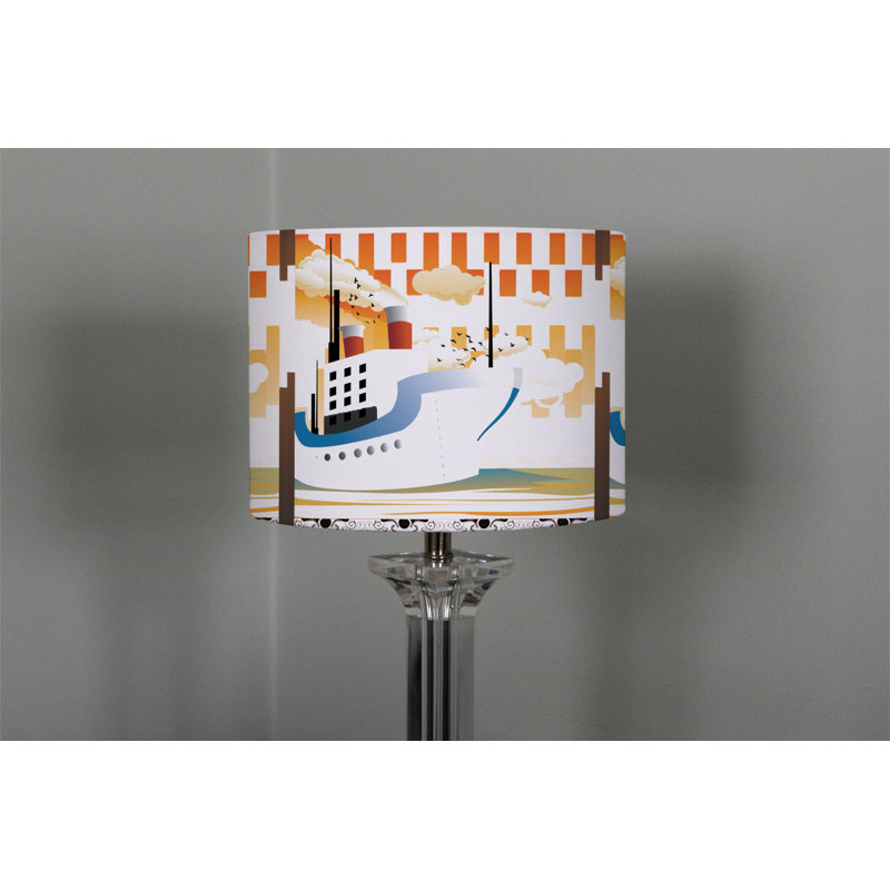 Drum Cotton Lamp Shade ( Uno ), 22cm H x 25cm W x 25cm D