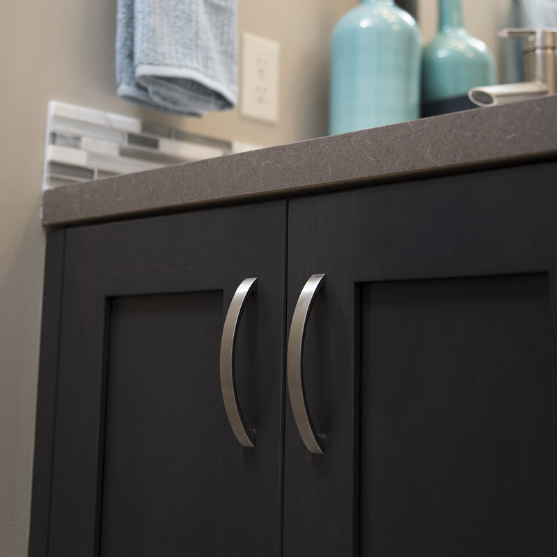 Raleigh Kitchen Cabinet Handles, Solid Core Drawer Pulls for Cabinet Doors, 5", Satin Nickel