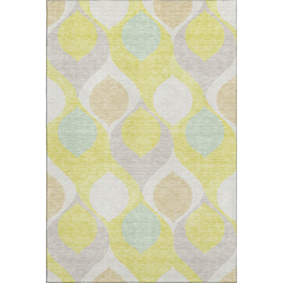 Premium Machine Washable Lisse Yellow Rug