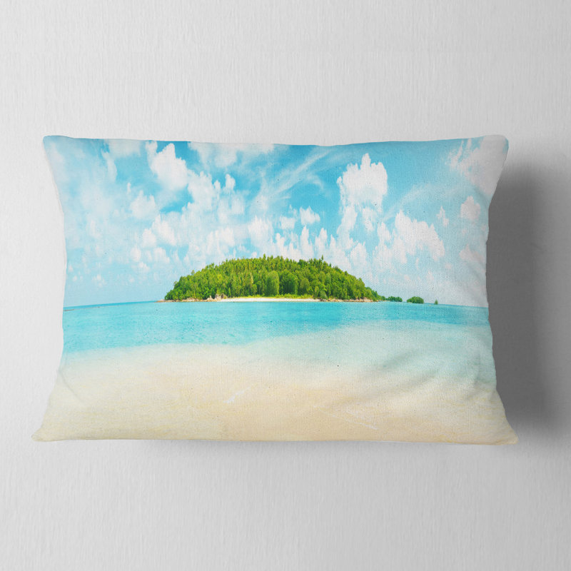 Tropical Island Panorama - coussin à imprimé paysage