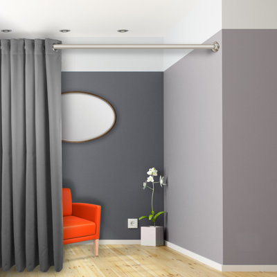 Rushaun Steel Adjustable Single Curtain Rod