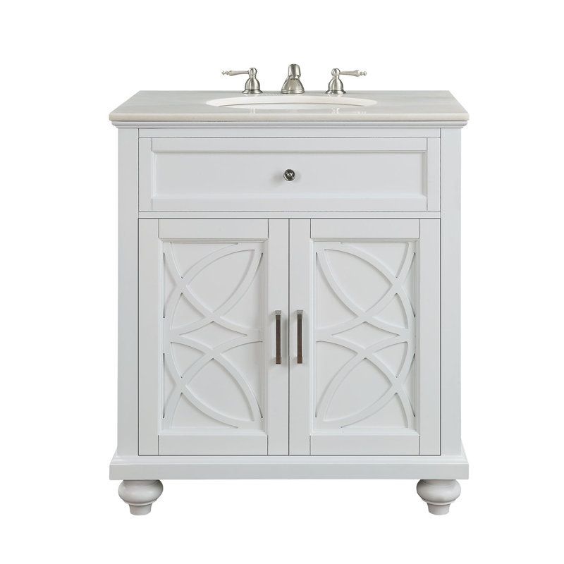 Meuble-lavabo l 31 po x P 22 po Conjetta, Blanc