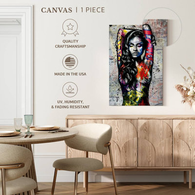 Portrait d'hémisphère féminin, impression sur toile