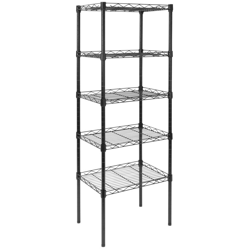 Mount-It! 5 Tier Metal Shelving Unit, Use As Pantry Shelves, Closet Racks, Shelving or Utility Shelf