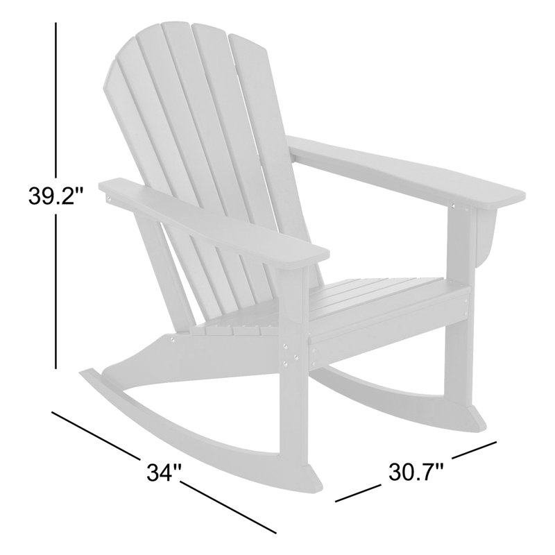 Chaise Adirondack berçante en PEHD Altura, Bleu