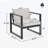 NAVAN OUTDOOR PATIO CLUB CHAIR, SET OF 2, BLACK FRAME WITH BEIGE CUSHION