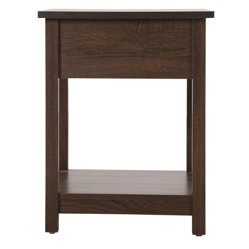 Modern Practical Nightstand Particle Board Sleek Design