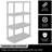 Nayson 4-Tier Interlocking Plastic Storage Shelves, 36 x 18 x 56 in, White